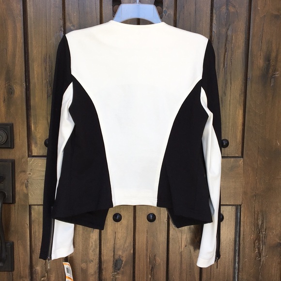 INC Ponte-Knit Color Block Jacket S - Picture 4 of 8